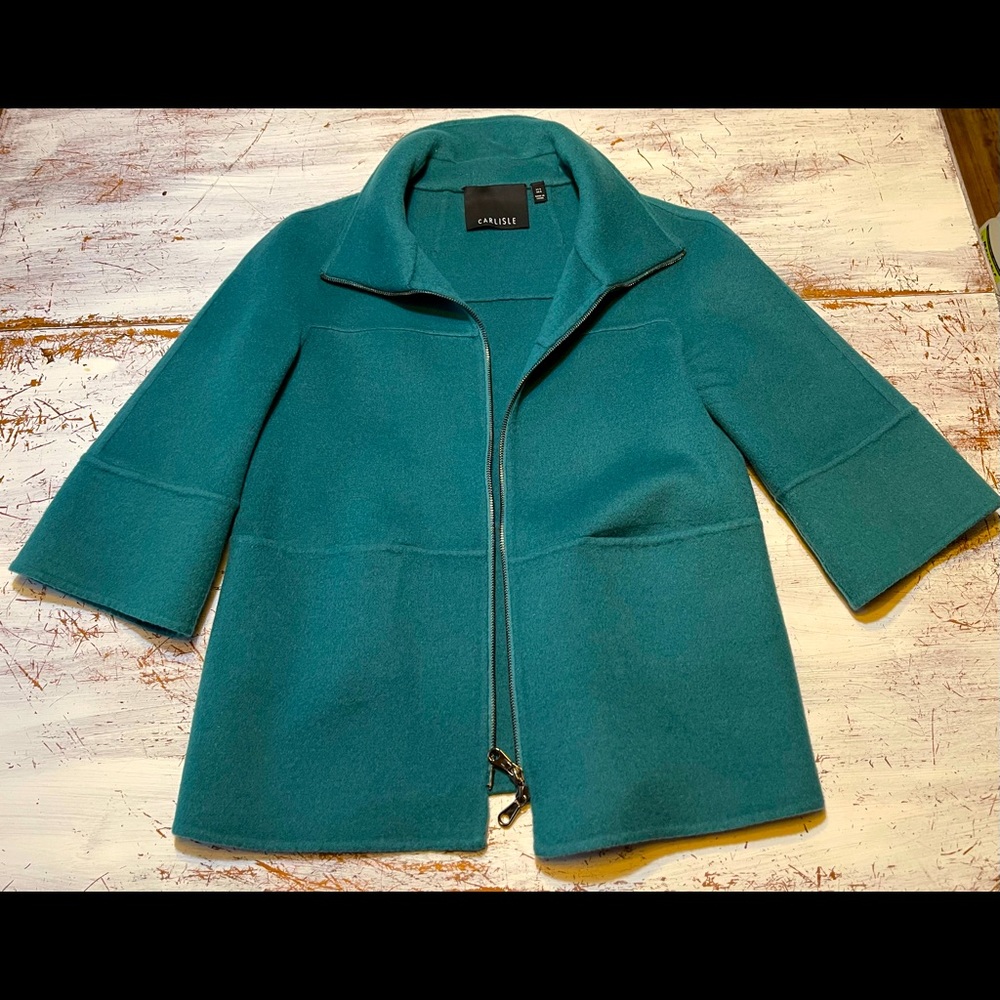 Carlisle Teal Jacket 3/4 length sleeve